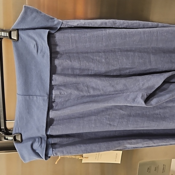 💕FRESH LAUNDRY💕 Linen Foldover Pants ~ 100% Linen Blue XL NWT - Picture 4 of 14